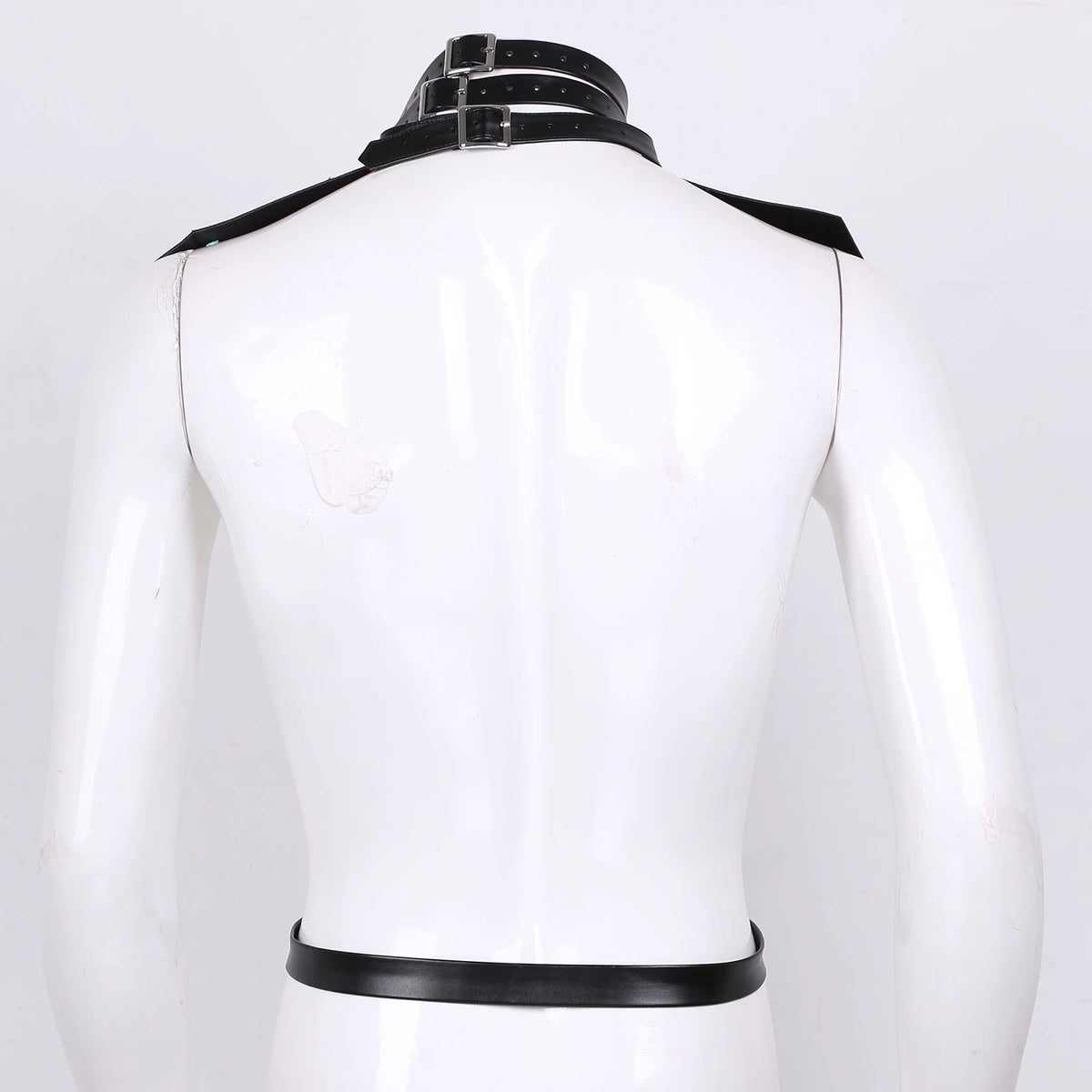 Brust-Harness für Herren – Kunstleder mit O-Ringen
