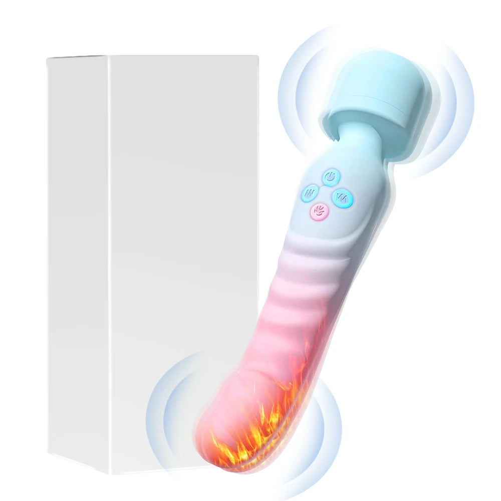 Doppelkopf-Vibrator mit Wärmefunktion