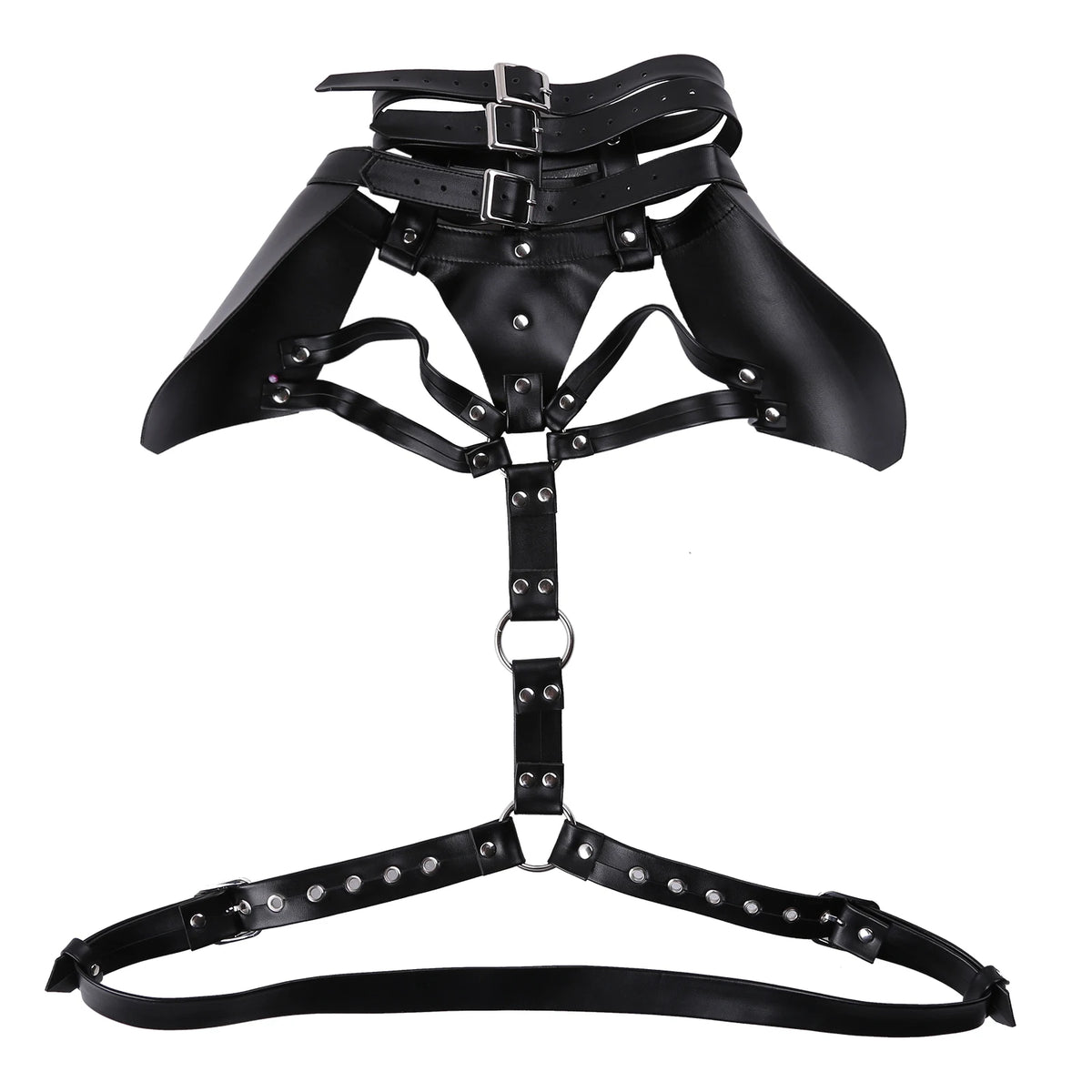 Brust-Harness für Herren – Kunstleder mit O-Ringen