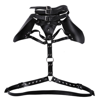 Brust-Harness für Herren – Kunstleder mit O-Ringen