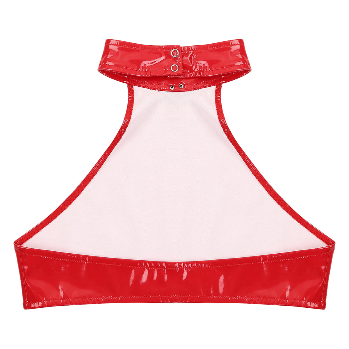Rückenfreies Wetlook-Crop-Top