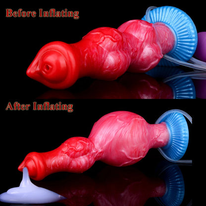 XXL Squirting-Dildo mit aufblasbarem Knoten