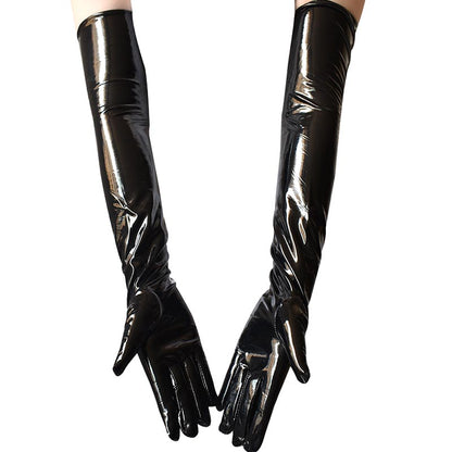 Lange Wetlook-Handschuhe – 53 cm