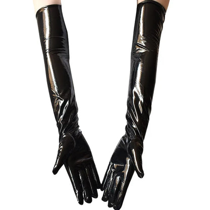 Lange Wetlook-Handschuhe – 53 cm