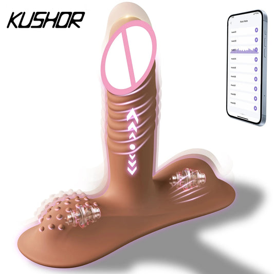 Kushor Stoßvibrator mit App – Klitoris, G-Punkt & Anal