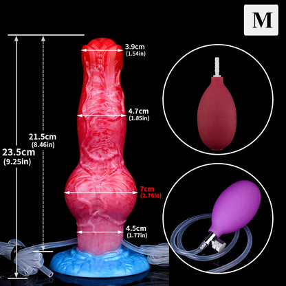 XXL Squirting-Dildo mit aufblasbarem Knoten