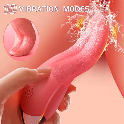 Rosen-Vibrator mit Saug- & Zungenfunktion