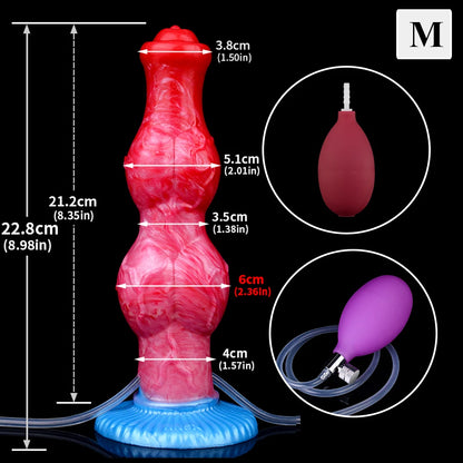 XXL Squirting-Dildo mit aufblasbarem Knoten
