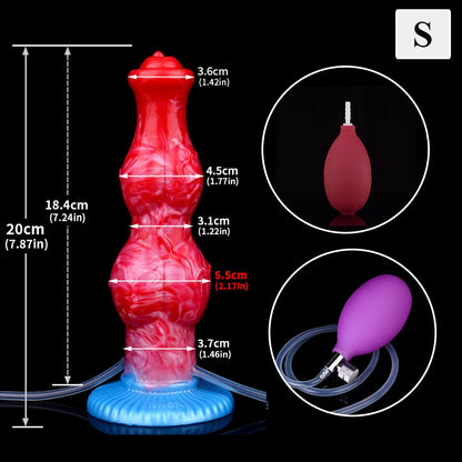XXL Squirting-Dildo mit aufblasbarem Knoten