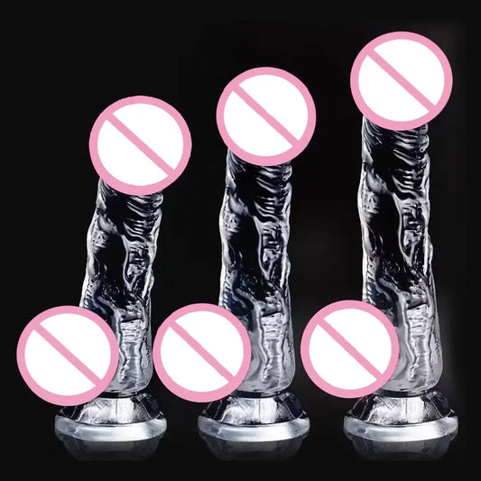 Transparenter Jelly-Dildo – 7 Größen von XS bis XXL