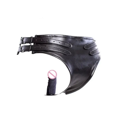 Strap-On Doppeldildo mit Vibration
