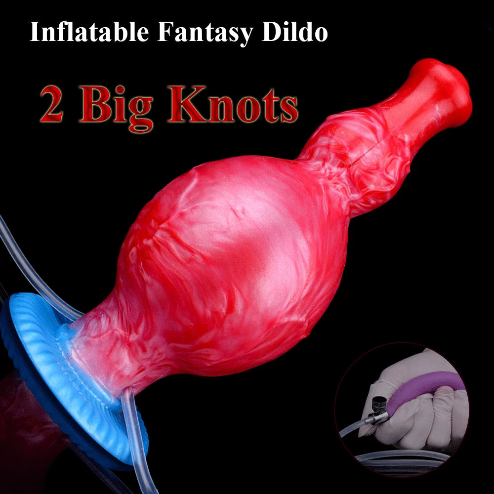 XXL Squirting-Dildo mit aufblasbarem Knoten