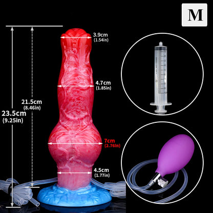 XXL Squirting-Dildo mit aufblasbarem Knoten