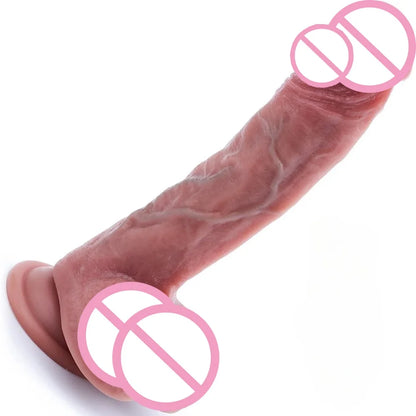 Extra langer Silikon-Dildo mit Saugfuß