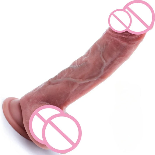 Extra langer Silikon-Dildo mit Saugfuß