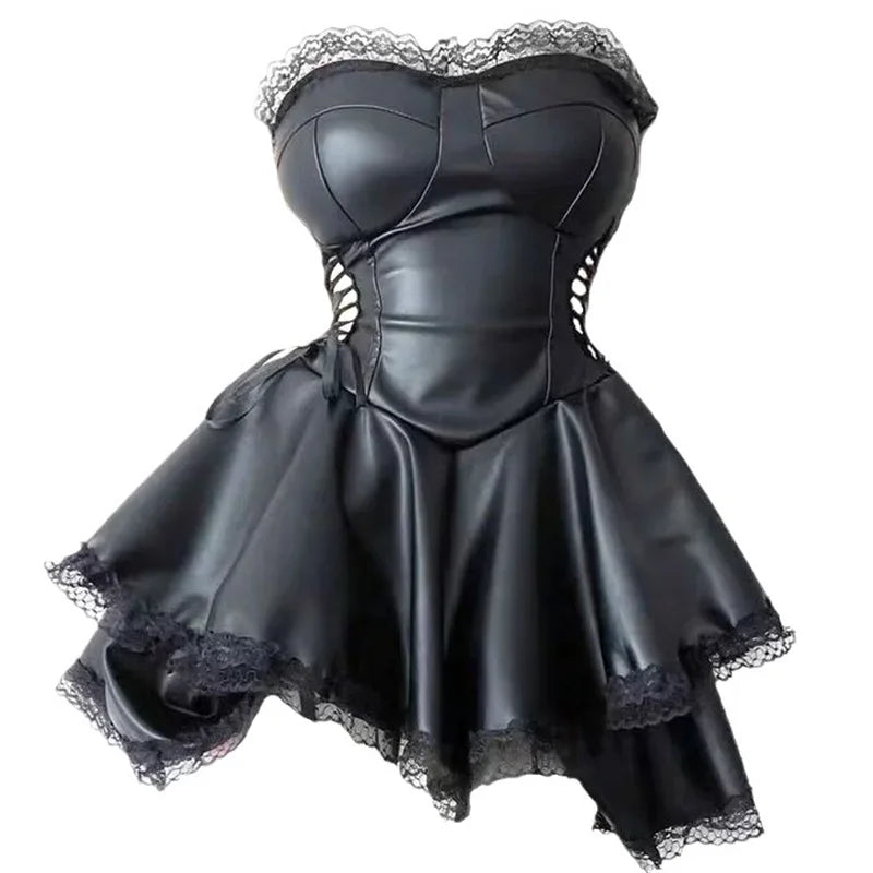 Korsett-Kleid mit Spitze & Cut-Outs