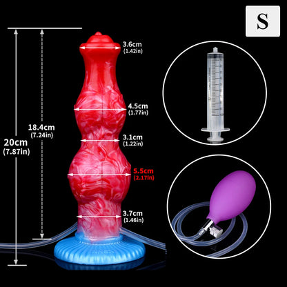 XXL Squirting-Dildo mit aufblasbarem Knoten