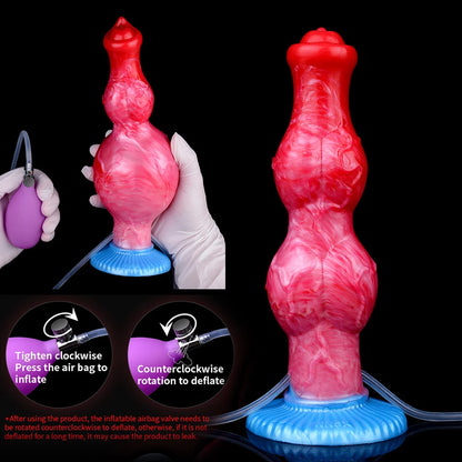 XXL Squirting-Dildo mit aufblasbarem Knoten