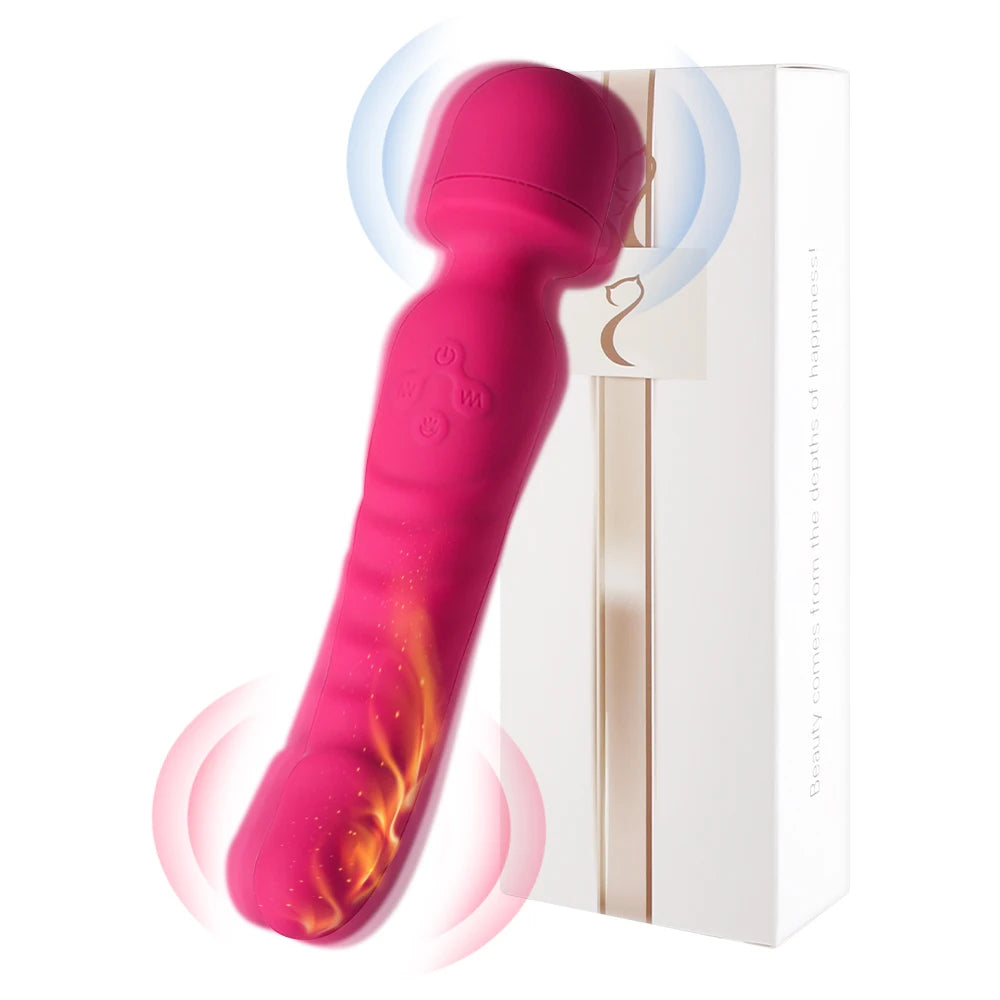 Doppelkopf-Vibrator mit Wärmefunktion
