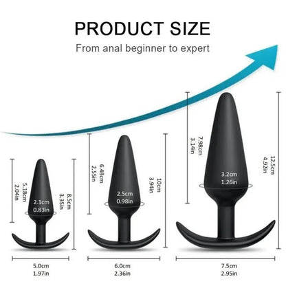 Analplug-Set aus Silikon – einzeln oder im Set