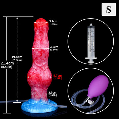 XXL Squirting-Dildo mit aufblasbarem Knoten