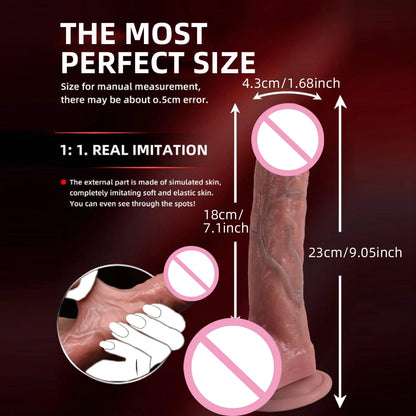 Extra langer Silikon-Dildo mit Saugfuß