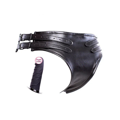 Strap-On Doppeldildo mit Vibration