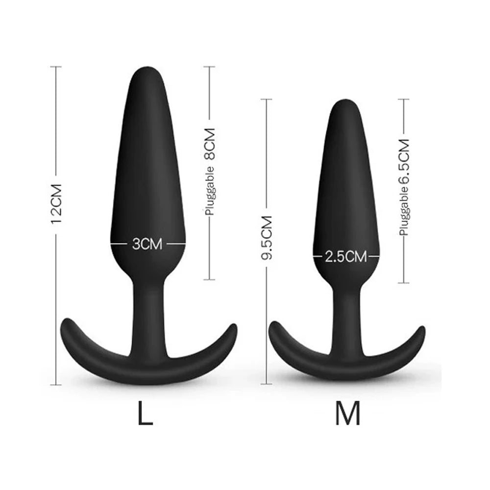 Analplug-Set aus Silikon – einzeln oder im Set