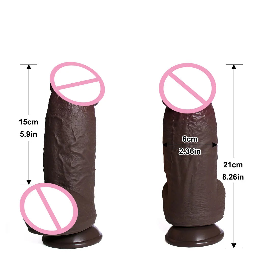 XXL Silikon-Dildo mit Saugfuß