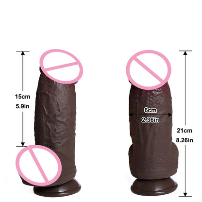 XXL Silikon-Dildo mit Saugfuß