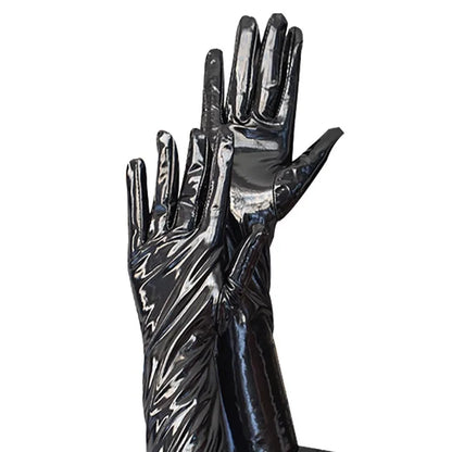Lange Wetlook-Handschuhe – 53 cm