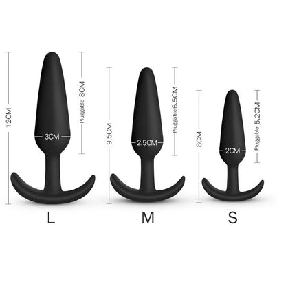 Analplug-Set aus Silikon – einzeln oder im Set