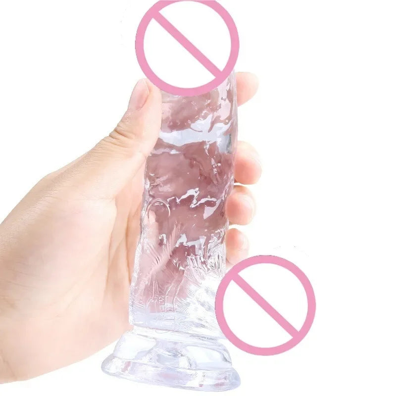 Transparenter Jelly-Dildo – 7 Größen von XS bis XXL