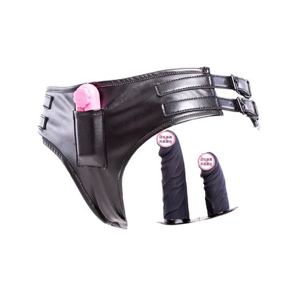 Strap-On Doppeldildo mit Vibration