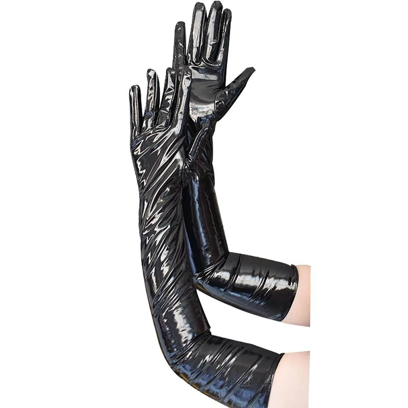 Lange Wetlook-Handschuhe – 53 cm