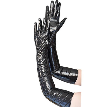 Lange Wetlook-Handschuhe – 53 cm