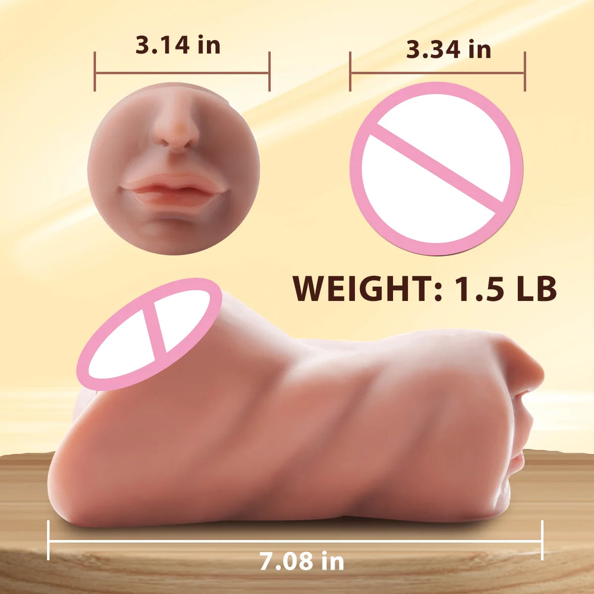 Realistischer Masturbator aus weichem Silikon – 5 Modelle