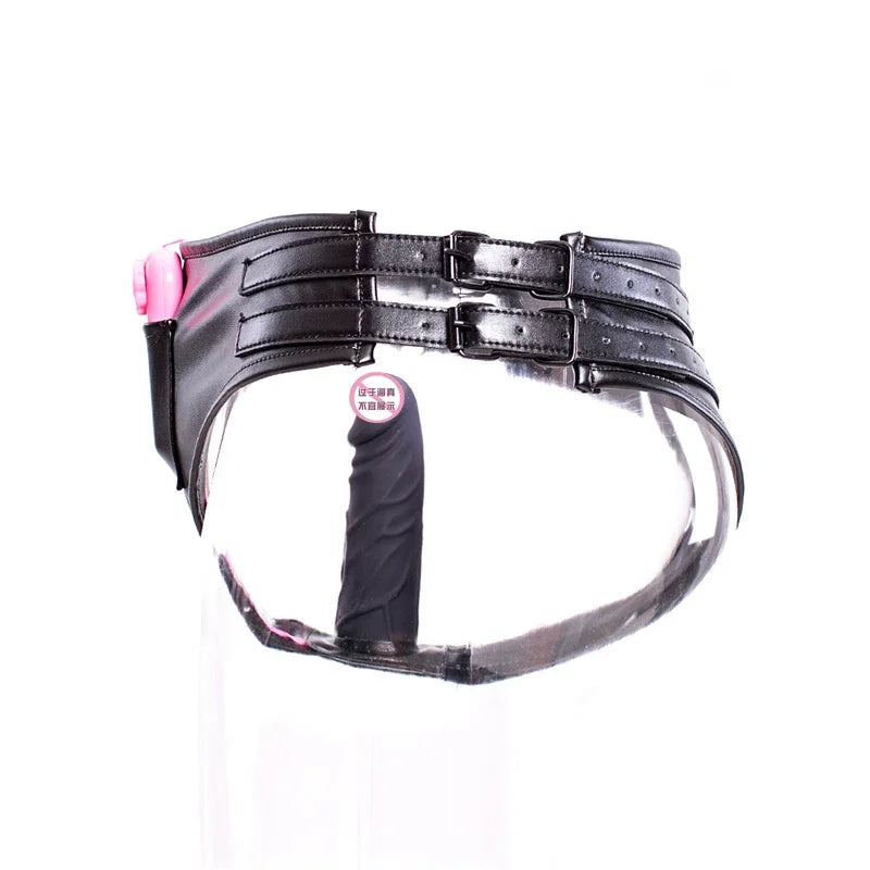 Strap-On Doppeldildo mit Vibration