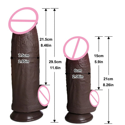 XXL Silikon-Dildo mit Saugfuß