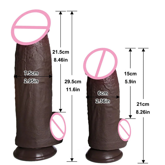 XXL Silikon-Dildo mit Saugfuß