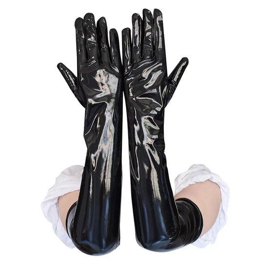 Lange Wetlook-Handschuhe – 53 cm