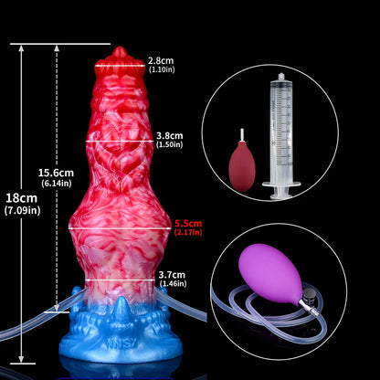 XXL Squirting-Dildo mit aufblasbarem Knoten