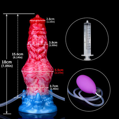 XXL Squirting-Dildo mit aufblasbarem Knoten