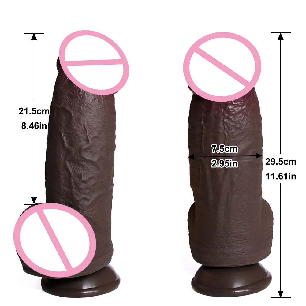XXL Silikon-Dildo mit Saugfuß