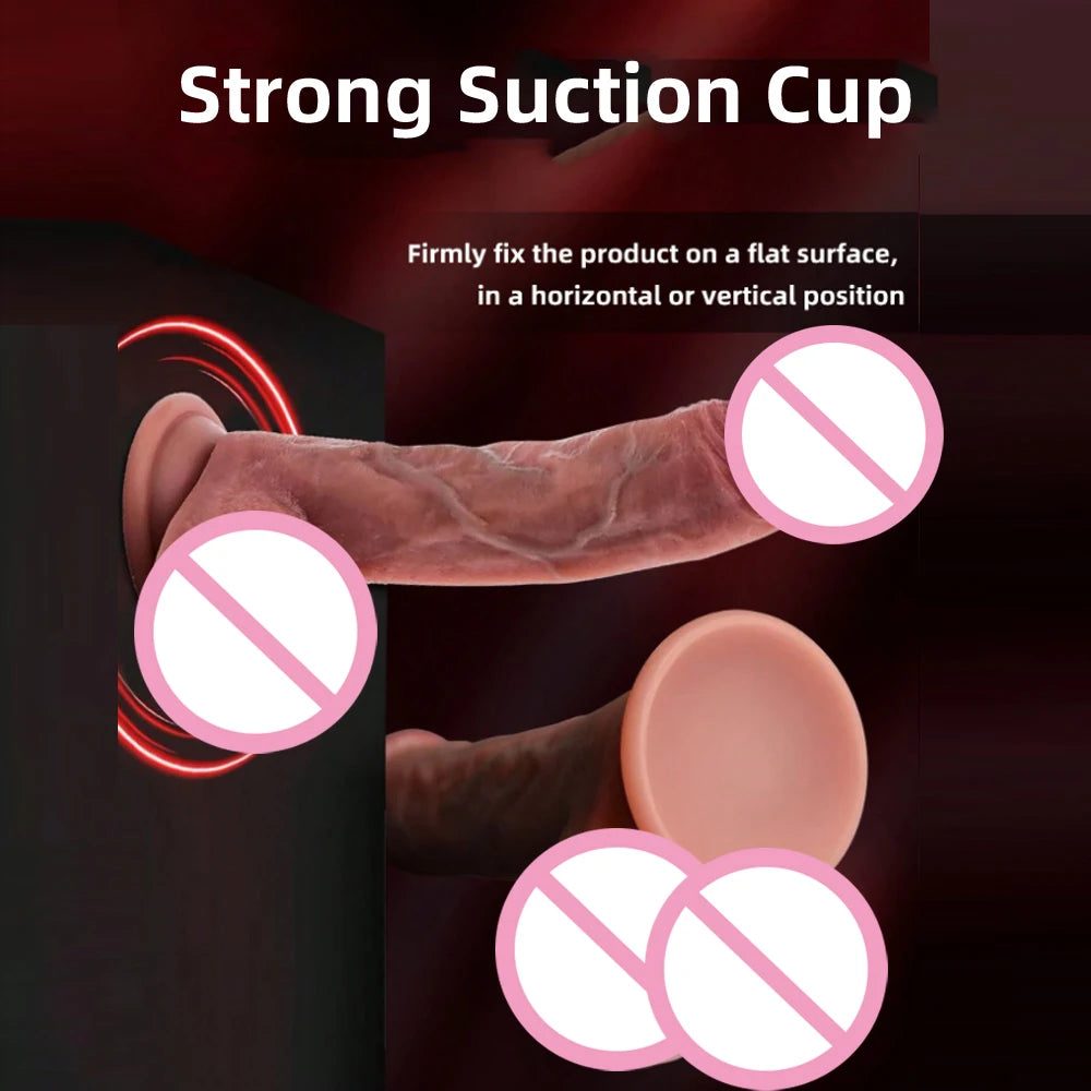 Extra langer Silikon-Dildo mit Saugfuß