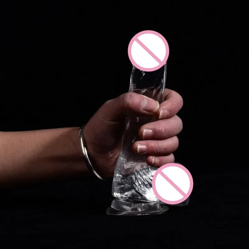 Transparenter Jelly-Dildo – 7 Größen von XS bis XXL