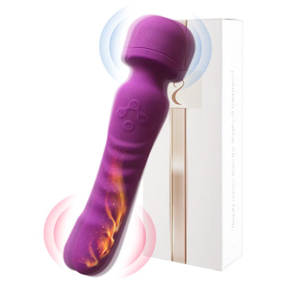 Doppelkopf-Vibrator mit Wärmefunktion
