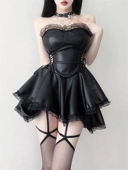 Korsett-Kleid mit Spitze & Cut-Outs