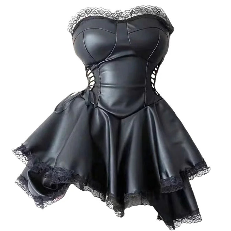 Korsett-Kleid mit Spitze & Cut-Outs